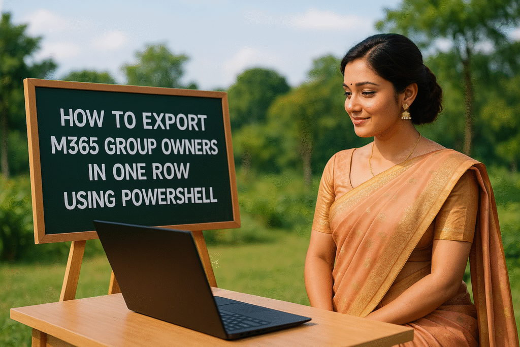 How to export Microsoft 365 Group Owners in One Row using PowerShell