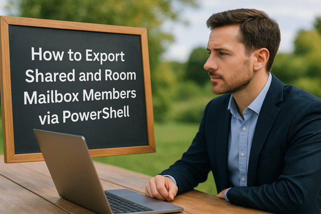 export shared room mailbox members powershell 1